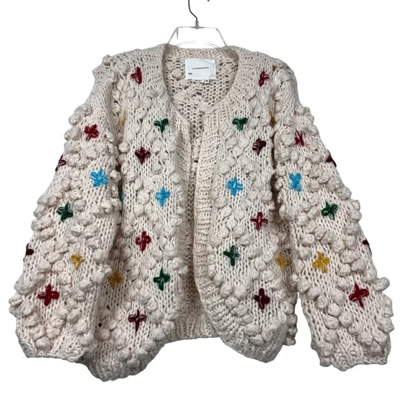 Anthropologie Rare In Things Bauble Chunky Knit Cardigan